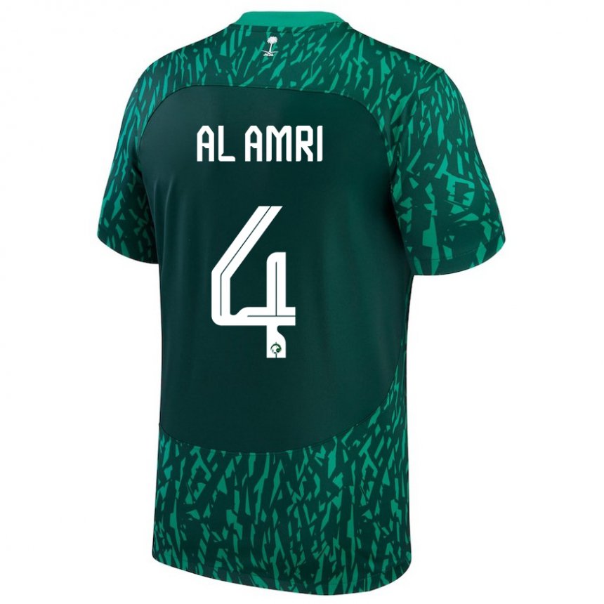 Niño Camiseta Arabia Saudita Abdulelah Al Amri #4 Verde Oscuro 2ª Equipación 22-24 La Camisa México