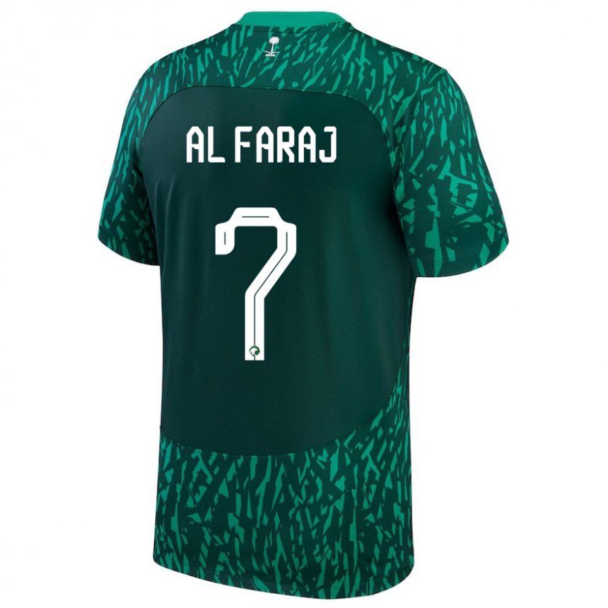 Niño Camiseta Arabia Saudita Salman Al Faraj #7 Verde Oscuro 2ª Equipación 22-24 La Camisa México