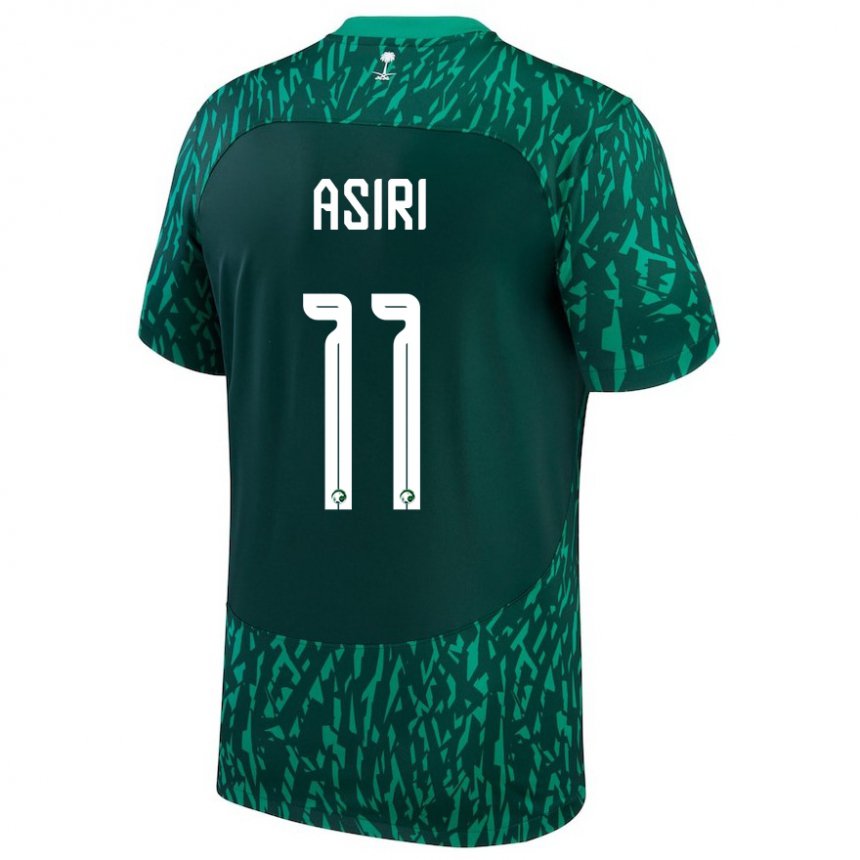 Niño Camiseta Arabia Saudita Haitham Asiri #11 Verde Oscuro 2ª Equipación 22-24 La Camisa México