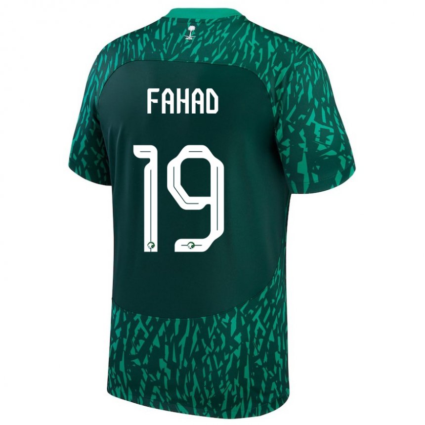 Niño Camiseta Arabia Saudita Fahad Al Muwallad #19 Verde Oscuro 2ª Equipación 22-24 La Camisa México