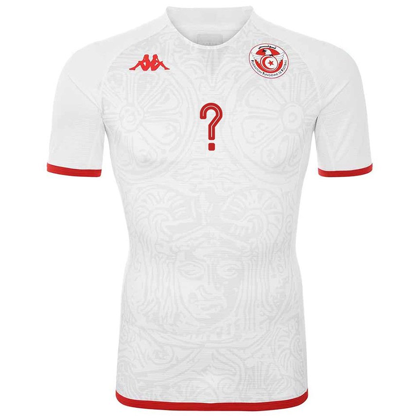 Niño Camiseta Túnez Su Nombre #0 Blanco 2ª Equipación 22-24 La Camisa México