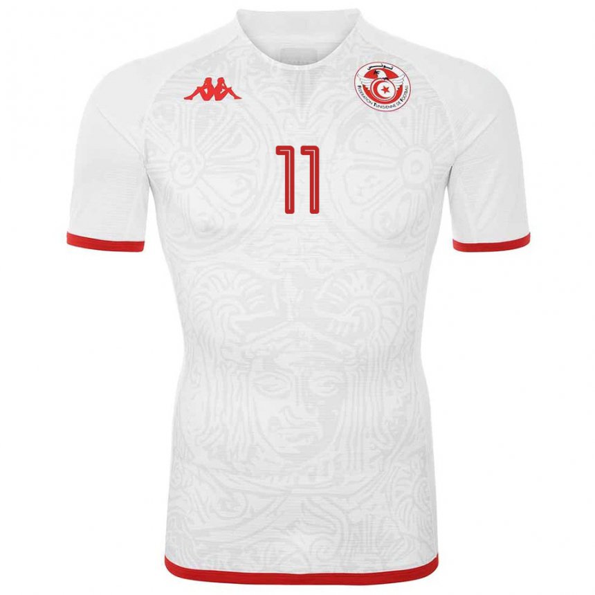 Niño Camiseta Túnez Taha Yassine Khenissi #11 Blanco 2ª Equipación 22-24 La Camisa México