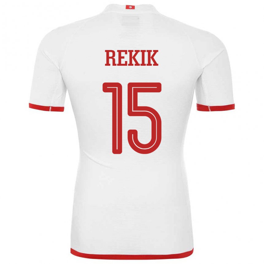 Niño Camiseta Túnez Omar Rekik #15 Blanco 2ª Equipación 22-24 La Camisa México