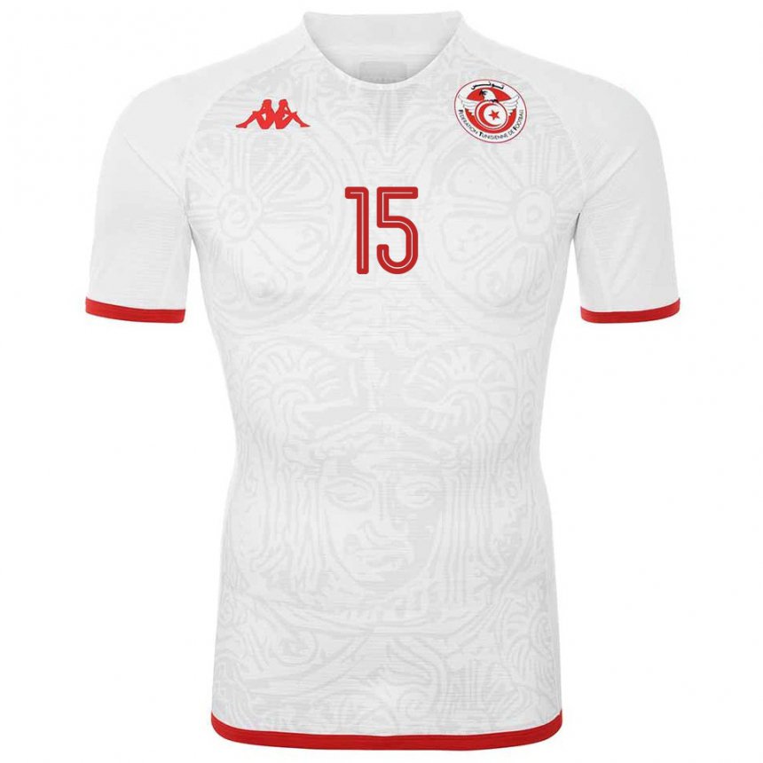 Niño Camiseta Túnez Omar Rekik #15 Blanco 2ª Equipación 22-24 La Camisa México