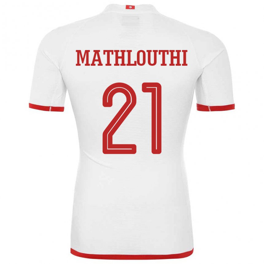 Niño Camiseta Túnez Hamza Mathlouthi #21 Blanco 2ª Equipación 22-24 La Camisa México