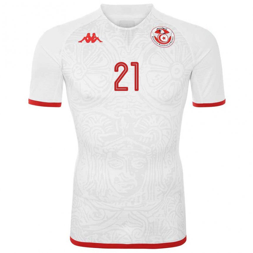 Niño Camiseta Túnez Hamza Mathlouthi #21 Blanco 2ª Equipación 22-24 La Camisa México