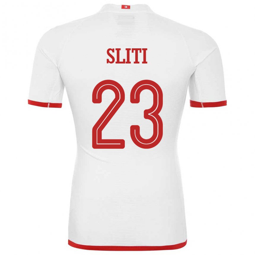 Niño Camiseta Túnez Naim Sliti #23 Blanco 2ª Equipación 22-24 La Camisa México