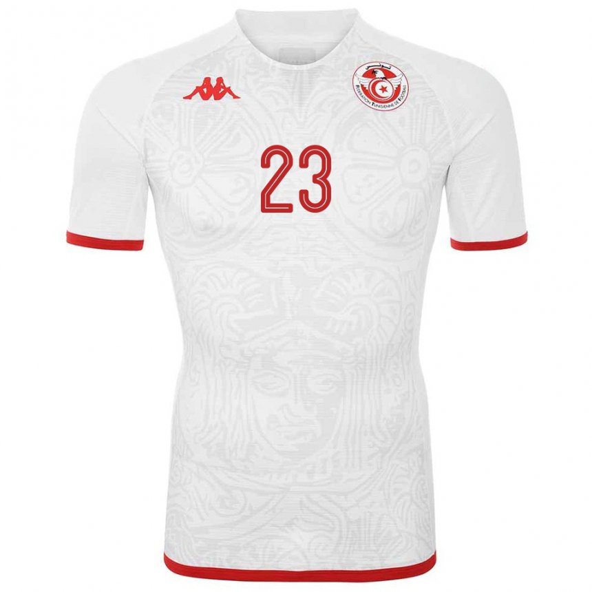 Niño Camiseta Túnez Naim Sliti #23 Blanco 2ª Equipación 22-24 La Camisa México