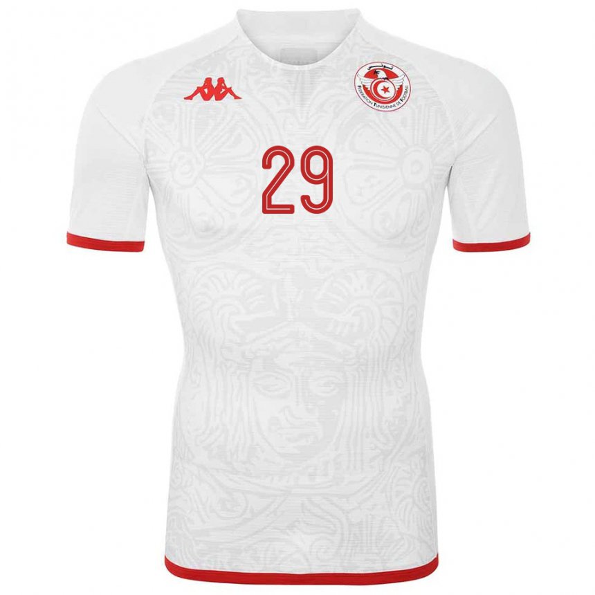 Niño Camiseta Túnez Sayfallah Ltaief #29 Blanco 2ª Equipación 22-24 La Camisa México