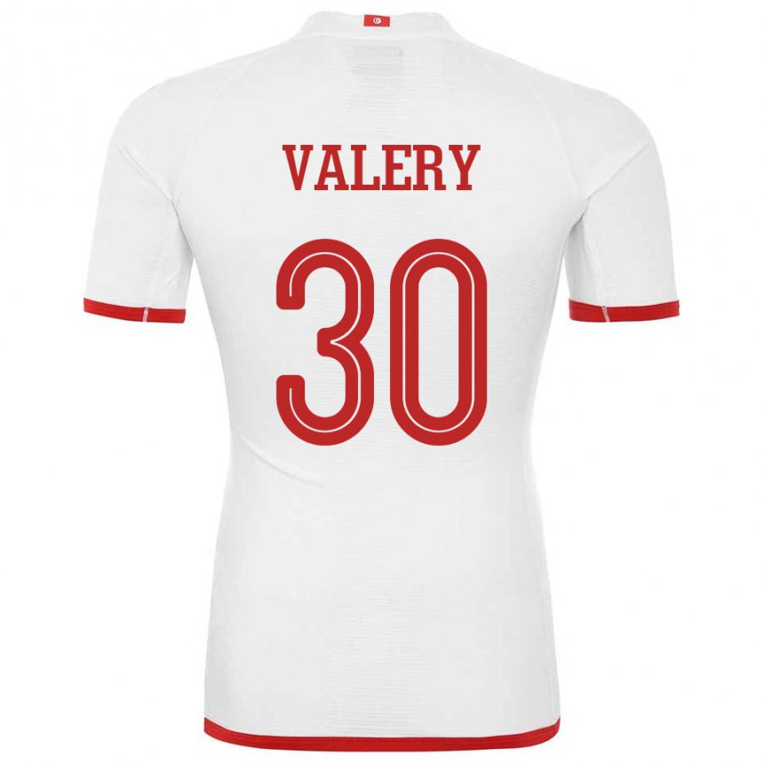 Niño Camiseta Túnez Yann Valery #30 Blanco 2ª Equipación 22-24 La Camisa México