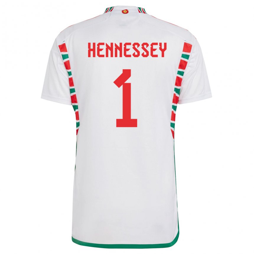 Niño Camiseta Gales Wayne Hennessey #1 Blanco 2ª Equipación 22-24 La Camisa México