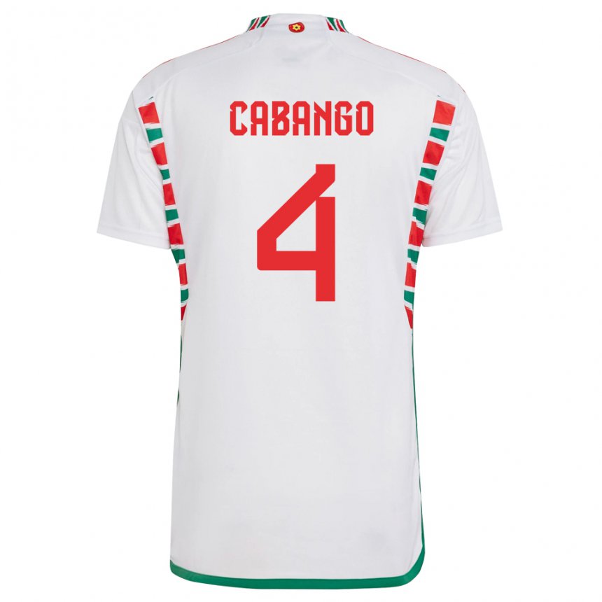 Niño Camiseta Gales Ben Cabango #4 Blanco 2ª Equipación 22-24 La Camisa México