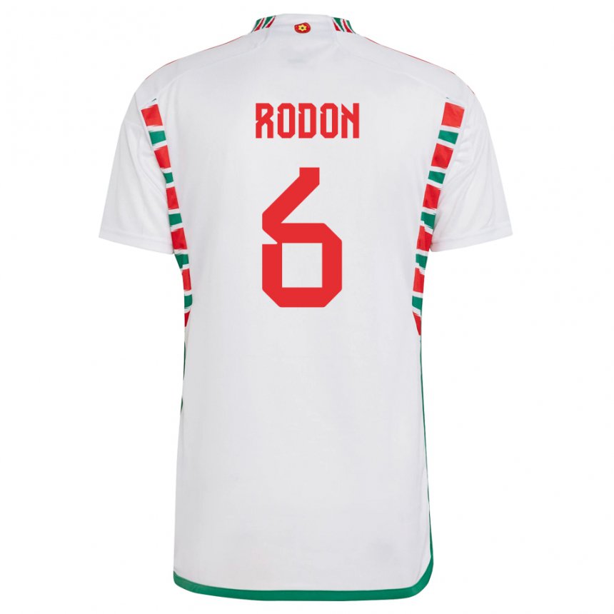 Niño Camiseta Gales Joe Rodon #6 Blanco 2ª Equipación 22-24 La Camisa México