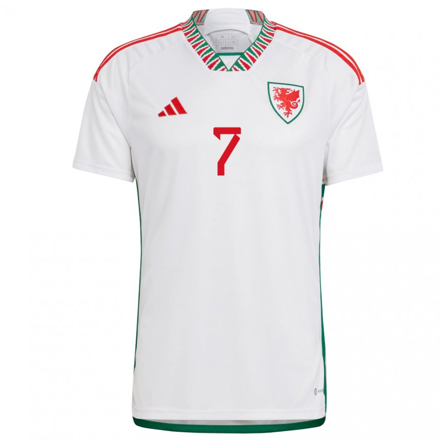 Niño Camiseta Gales Joe Allen #7 Blanco 2ª Equipación 22-24 La Camisa México