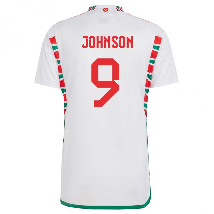 Niño Camiseta Gales Brennan Johnson #9 Blanco 2ª Equipación 22-24 La Camisa México