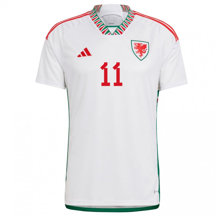 Niño Camiseta Gales Gareth Bale #11 Blanco 2ª Equipación 22-24 La Camisa México