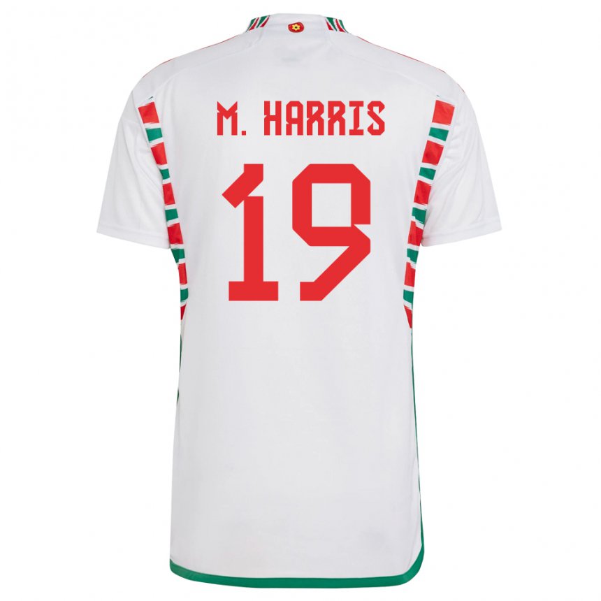 Niño Camiseta Gales Mark Harris #19 Blanco 2ª Equipación 22-24 La Camisa México