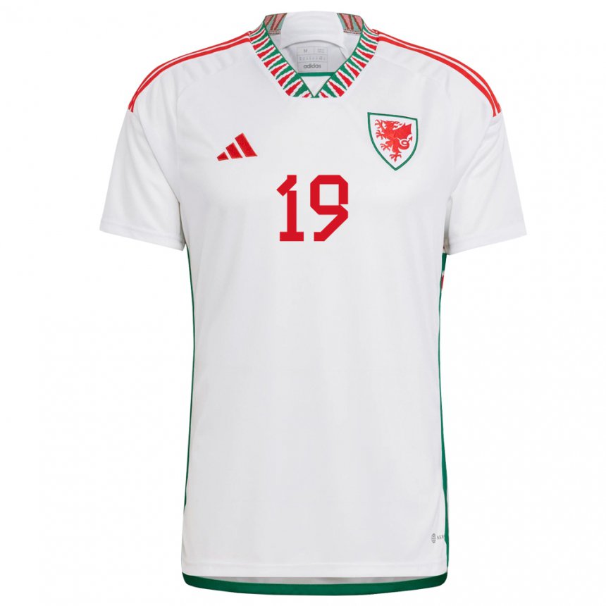 Niño Camiseta Gales Mark Harris #19 Blanco 2ª Equipación 22-24 La Camisa México