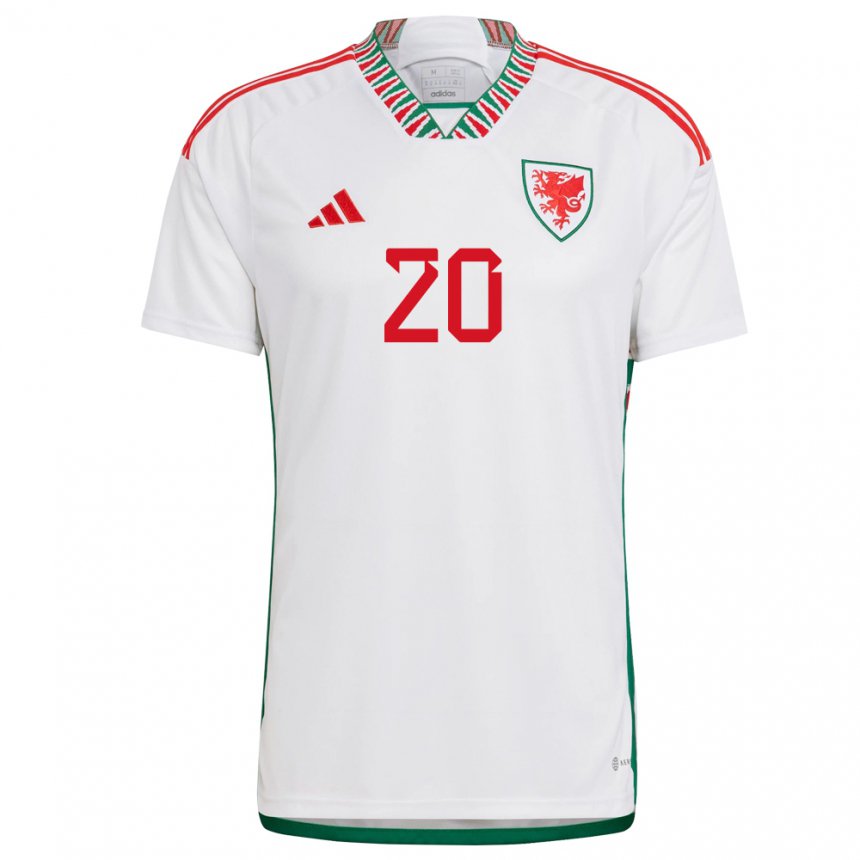 Niño Camiseta Gales Daniel James #20 Blanco 2ª Equipación 22-24 La Camisa México