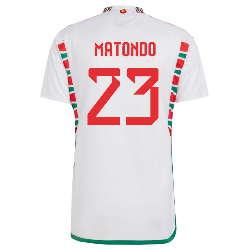 Niño Camiseta Gales Rabbi Matondo #23 Blanco 2ª Equipación 22-24 La Camisa México