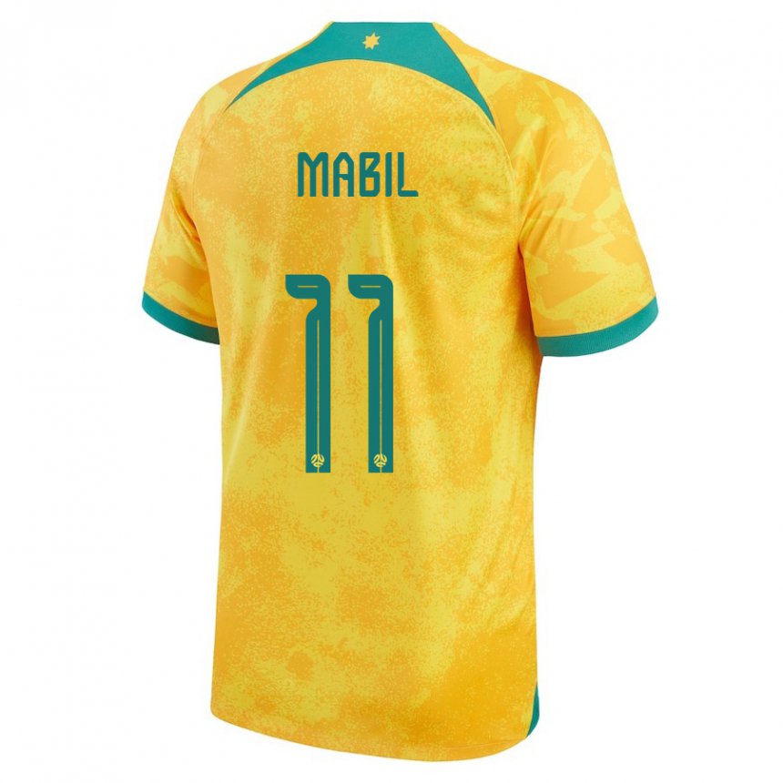 Hombre Camiseta Australia Awer Mabil #11 Dorado 1ª Equipación 22-24 La Camisa México