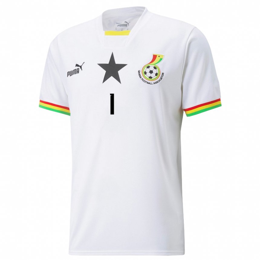 Hombre Camiseta Ghana Richard Ofori #1 Blanco 1ª Equipación 22-24 La Camisa México