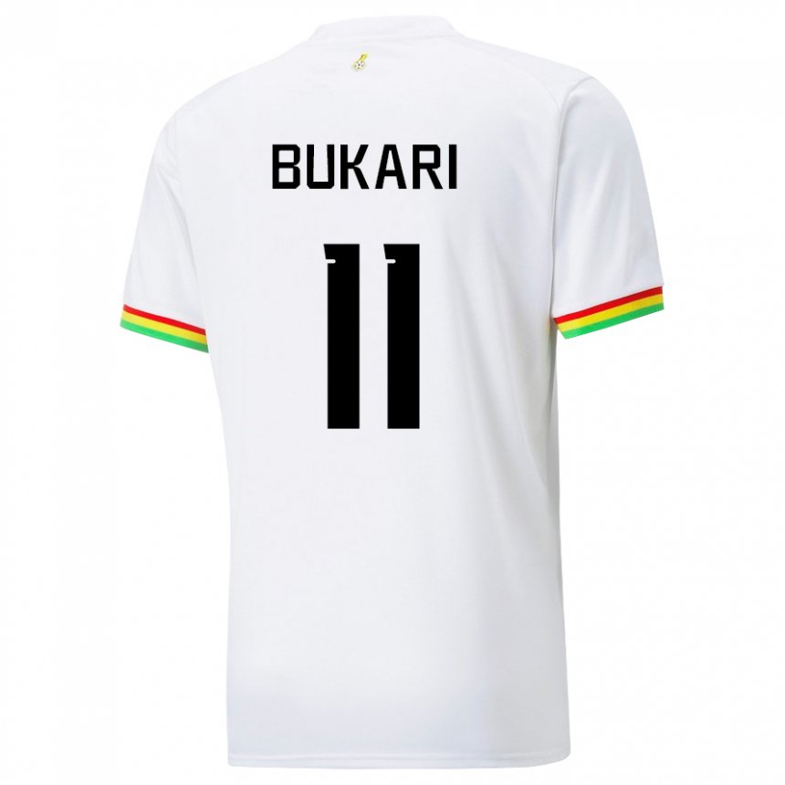 Hombre Camiseta Ghana Osman Bukari #11 Blanco 1ª Equipación 22-24 La Camisa México