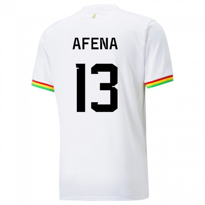 Hombre Camiseta Ghana Felix Afena-gyan #13 Blanco 1ª Equipación 22-24 La Camisa México