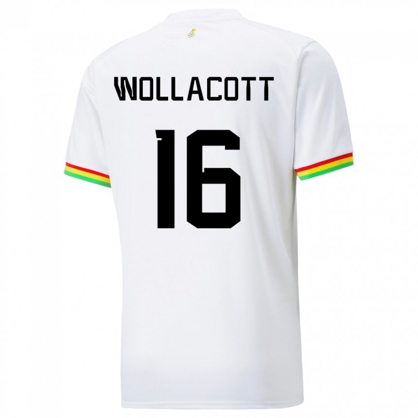 Hombre Camiseta Ghana Joe Wollacott #16 Blanco 1ª Equipación 22-24 La Camisa México