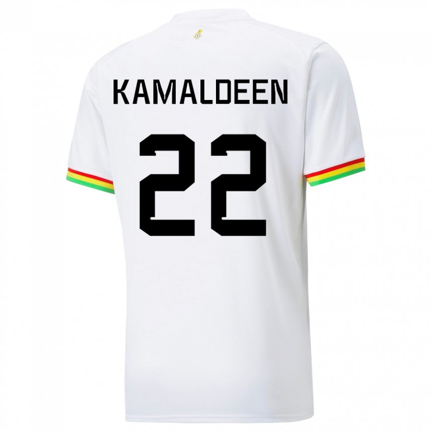 Hombre Camiseta Ghana Kamaldeen Sulemana #22 Blanco 1ª Equipación 22-24 La Camisa México