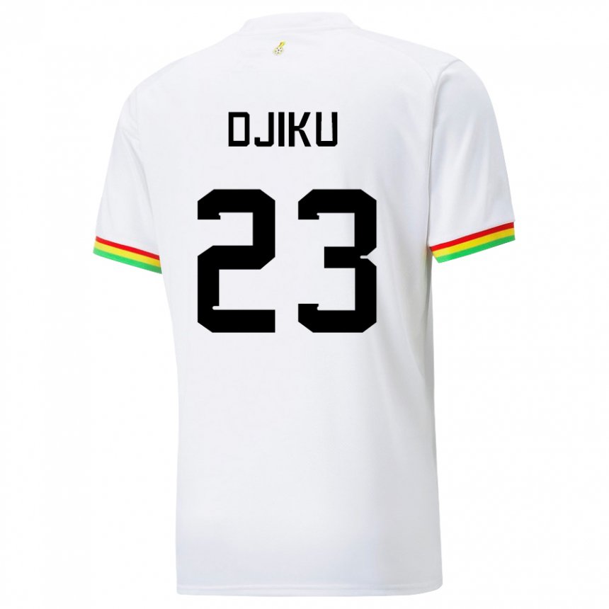 Hombre Camiseta Ghana Alexander Djiku #23 Blanco 1ª Equipación 22-24 La Camisa México