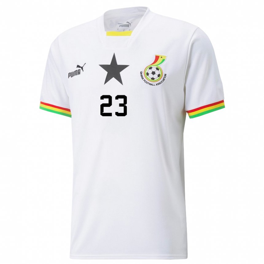 Hombre Camiseta Ghana Alexander Djiku #23 Blanco 1ª Equipación 22-24 La Camisa México