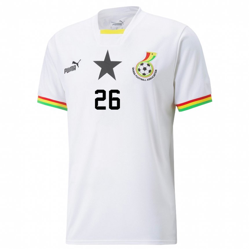 Hombre Camiseta Ghana Alidu Seidu #26 Blanco 1ª Equipación 22-24 La Camisa México