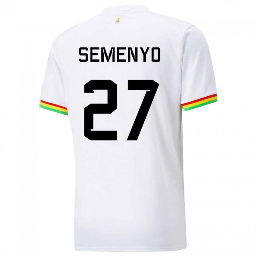 Hombre Camiseta Ghana Antoine Semenyo #27 Blanco 1ª Equipación 22-24 La Camisa México