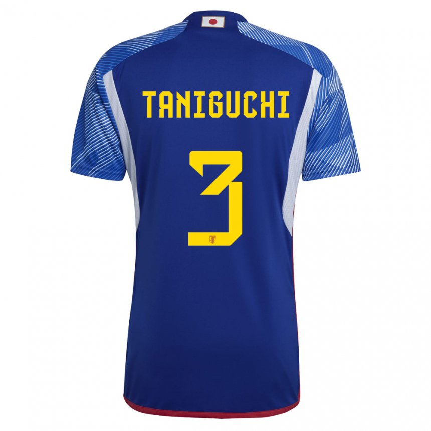 Hombre Camiseta Japón Shogo Taniguchi #3 Azul Real 1ª Equipación 22-24 La Camisa México