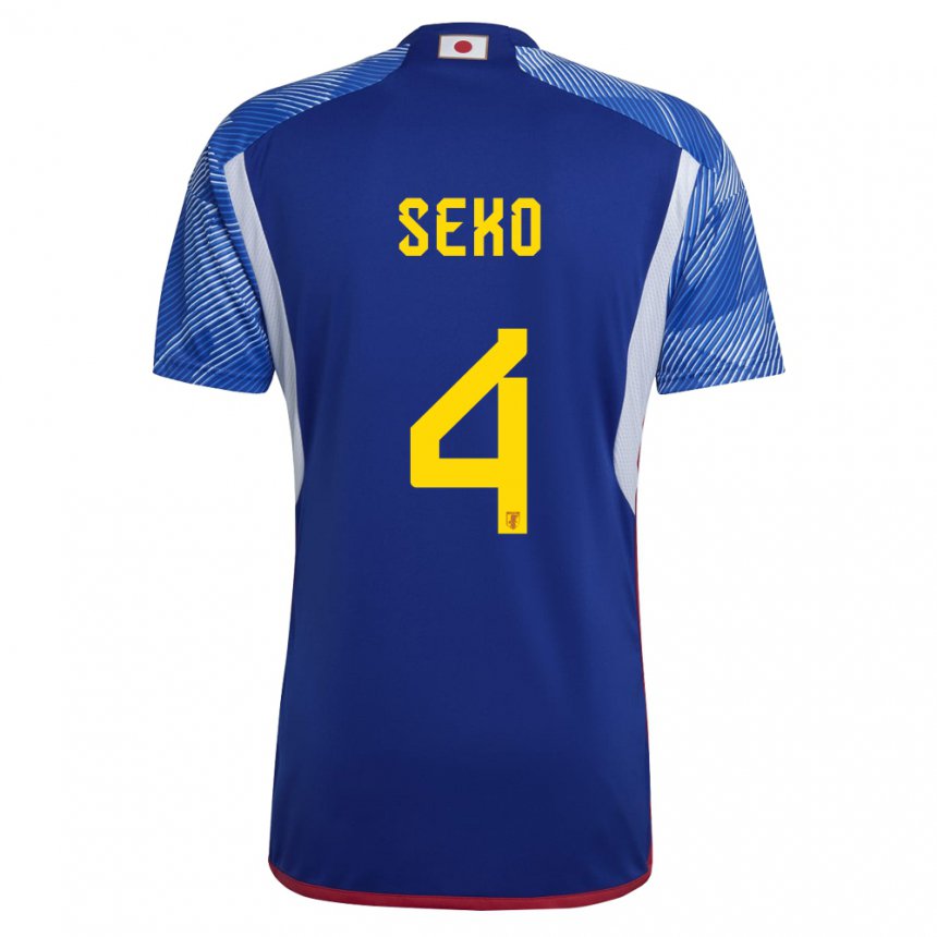 Hombre Camiseta Japón Ayumu Seko #4 Azul Real 1ª Equipación 22-24 La Camisa México