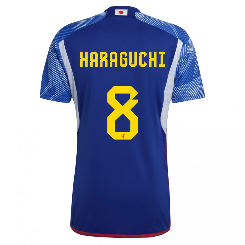 Hombre Camiseta Japón Genki Haraguchi #8 Azul Real 1ª Equipación 22-24 La Camisa México