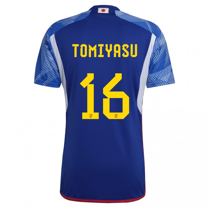 Hombre Camiseta Japón Takehiro Tomiyasu #16 Azul Real 1ª Equipación 22-24 La Camisa México