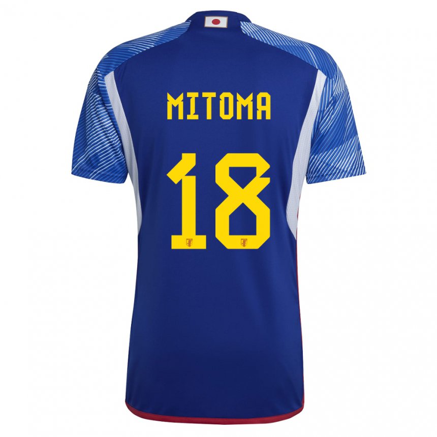 Hombre Camiseta Japón Kaoru Mitoma #18 Azul Real 1ª Equipación 22-24 La Camisa México