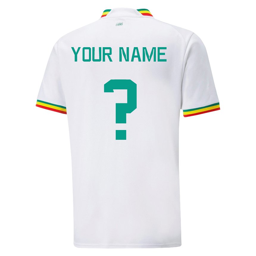 Hombre Camiseta Senegal Su Nombre #0 Blanco 1ª Equipación 22-24 La Camisa México