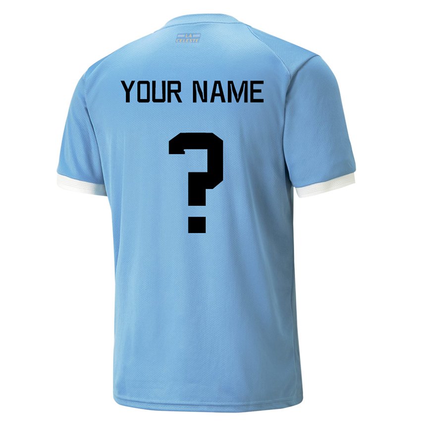 Hombre Camiseta Uruguay Su Nombre #0 Azul 1ª Equipación 22-24 La Camisa México
