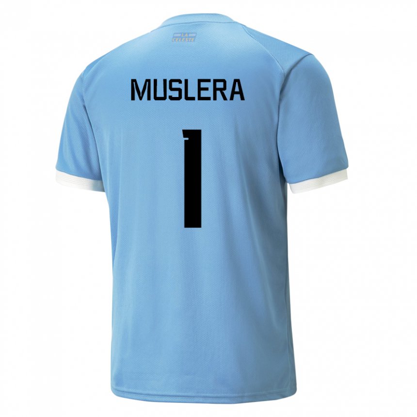 Hombre Camiseta Uruguay Fernando Muslera #1 Azul 1ª Equipación 22-24 La Camisa México