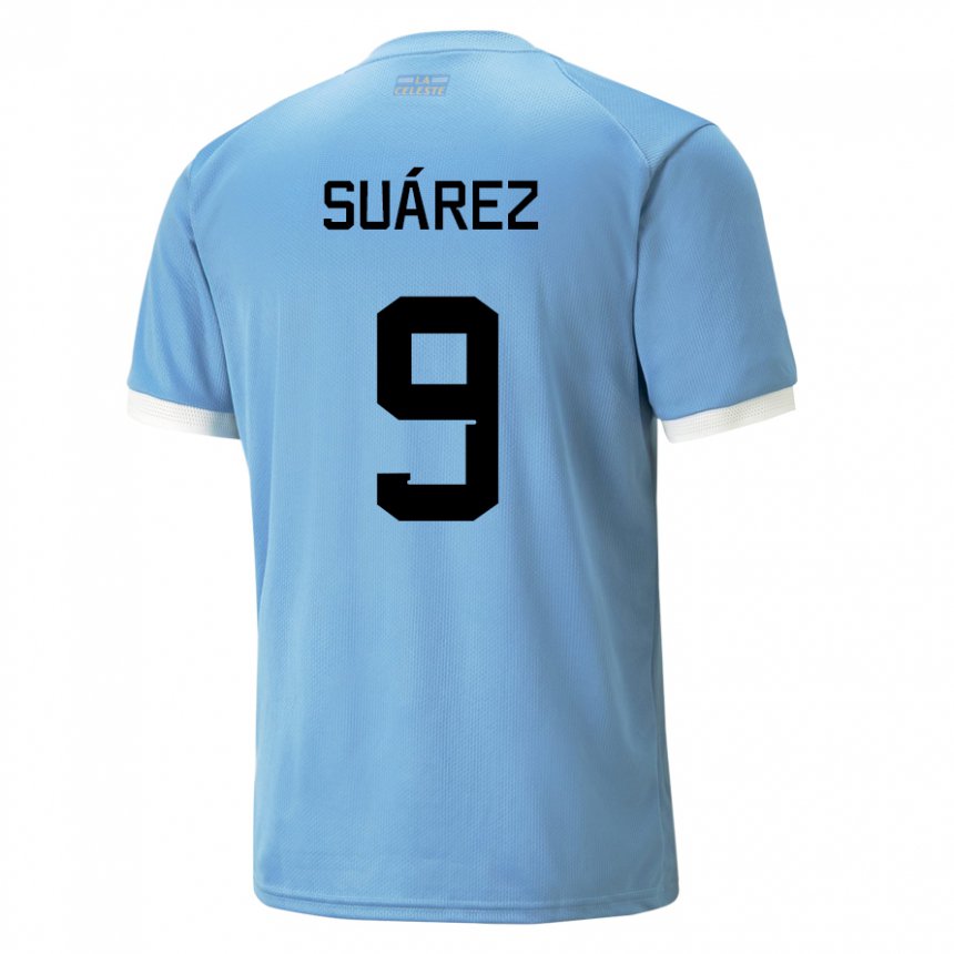 Hombre Camiseta Uruguay Luis Suarez #9 Azul 1ª Equipación 22-24 La Camisa México