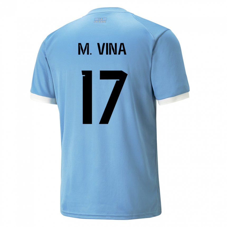 Hombre Camiseta Uruguay Matias Vina #17 Azul 1ª Equipación 22-24 La Camisa México