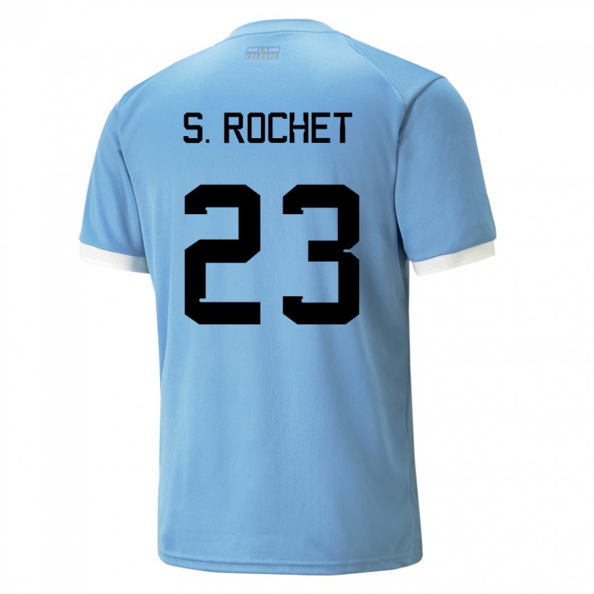 Hombre Camiseta Uruguay Sergio Rochet #23 Azul 1ª Equipación 22-24 La Camisa México