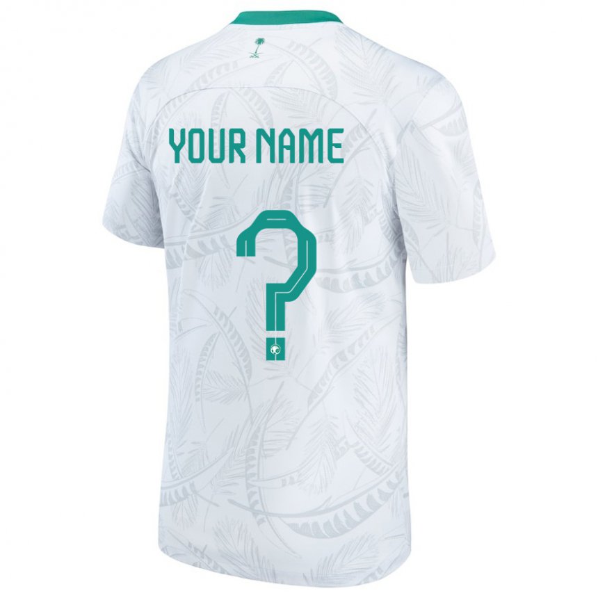 Hombre Camiseta Arabia Saudita Su Nombre #0 Blanco 1ª Equipación 22-24 La Camisa México