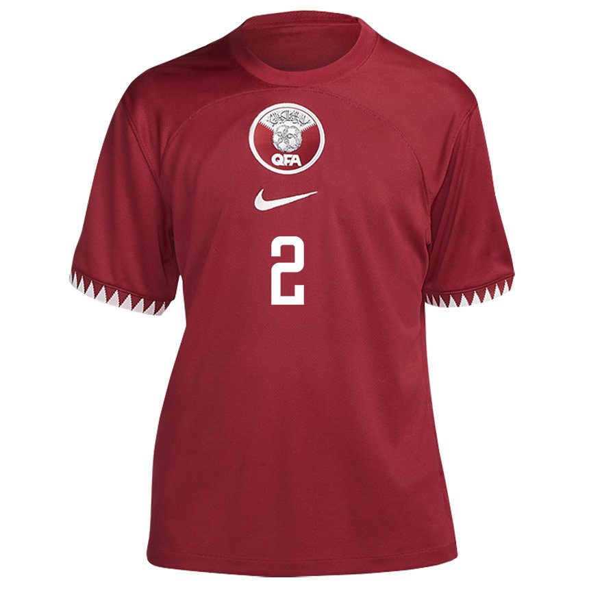 Hombre Camiseta Catar Ro Ro #2 Granate 1ª Equipación 22-24 La Camisa México