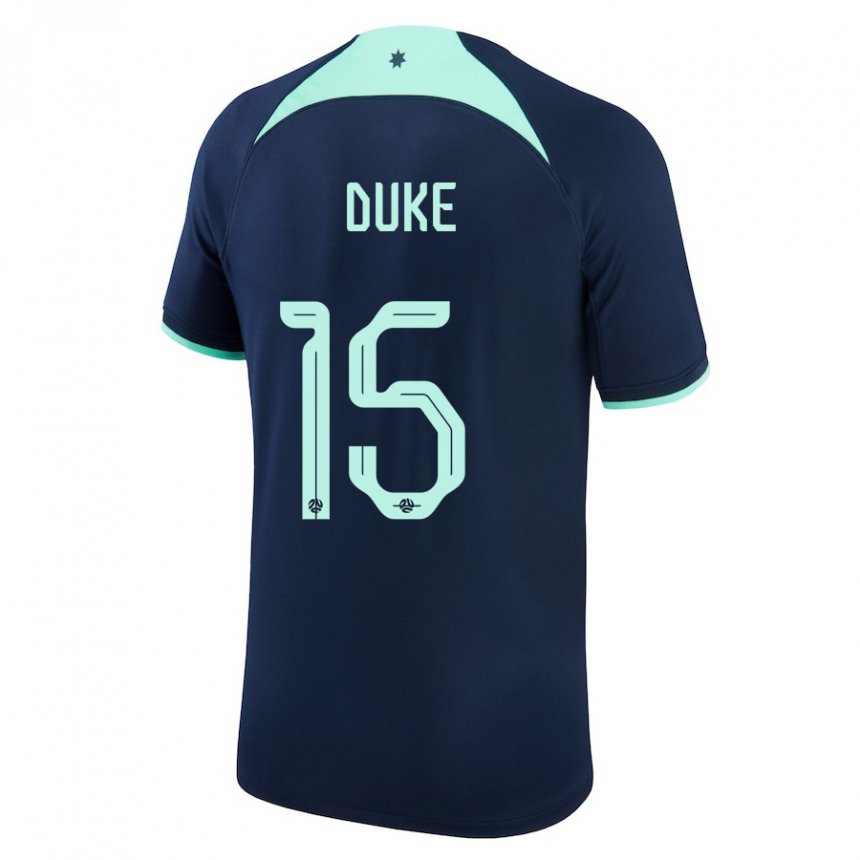 Hombre Camiseta Australia Mitchell Duke #15 Azul Oscuro 2ª Equipación 22-24 La Camisa México