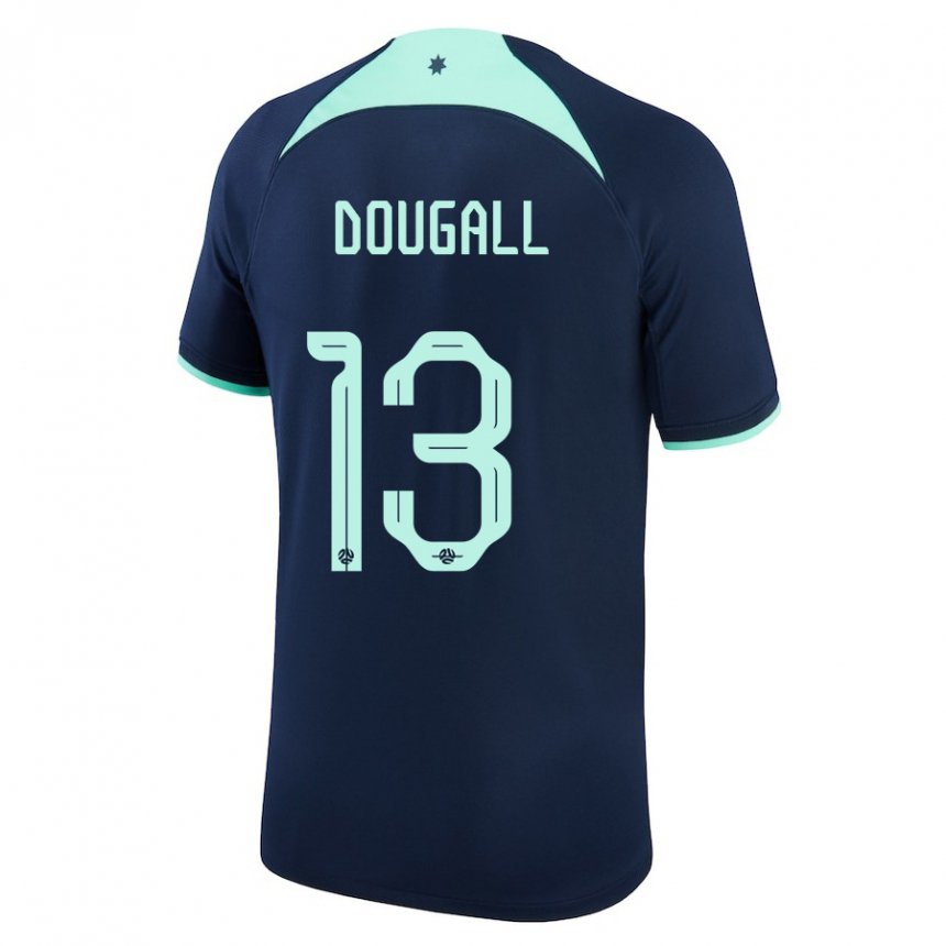 Hombre Camiseta Australia Kenny Dougall #13 Azul Oscuro 2ª Equipación 22-24 La Camisa México