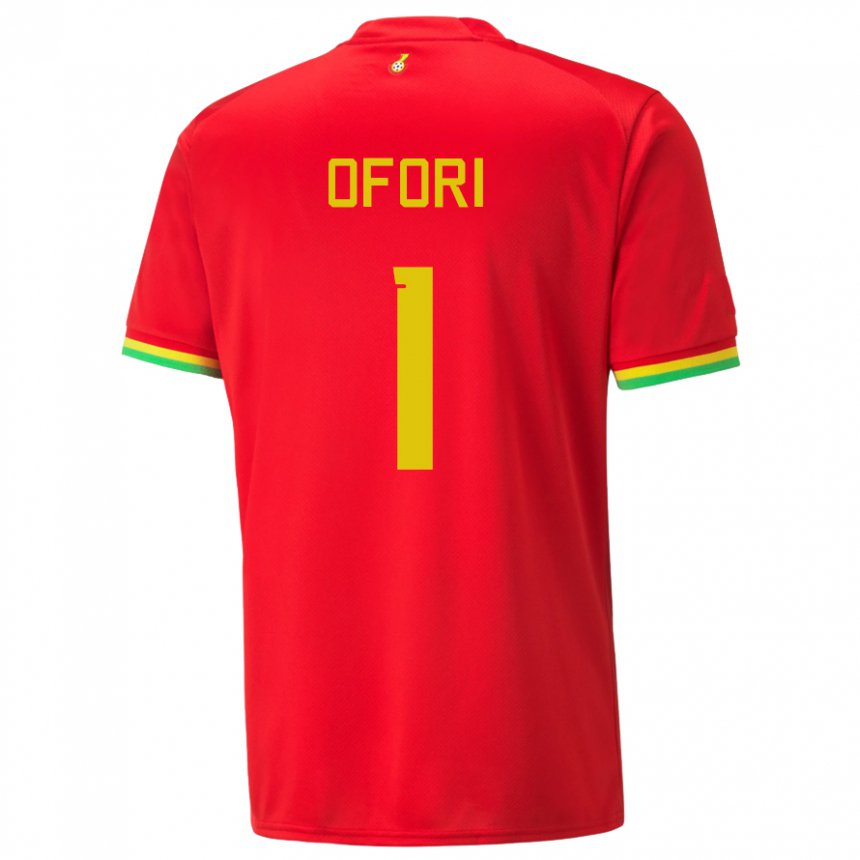 Hombre Camiseta Ghana Richard Ofori #1 Rojo 2ª Equipación 22-24 La Camisa México